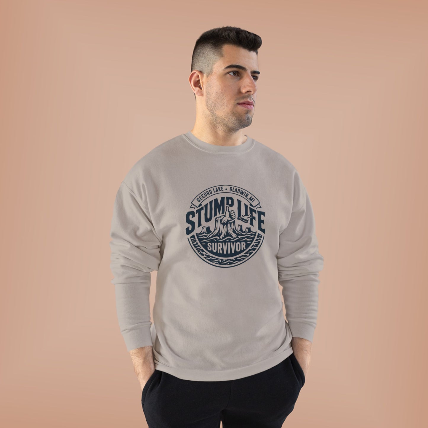 "Stump Life Survivor" Vintage Crewneck Sweatshirt