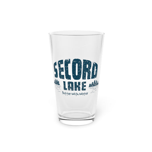 "Secord Lake, Better with Water" 16oz Pint Glass