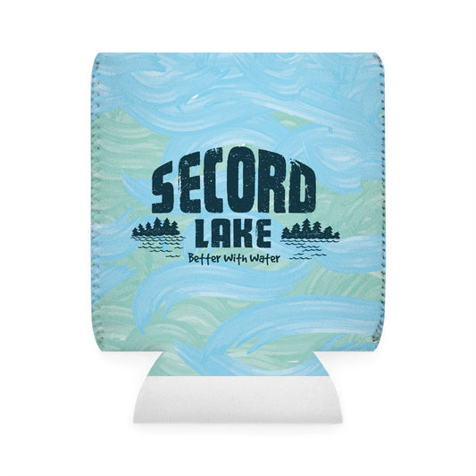 Secord Lake Better with Water Insulated Beer Can Koozie