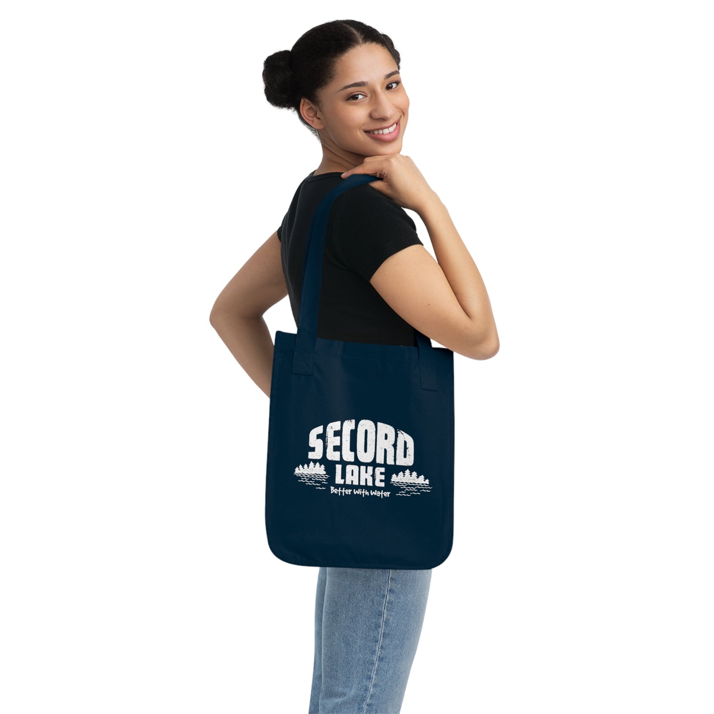 Tote Bag — "Second Lake" Vintage Camp Tote (Better With Water)