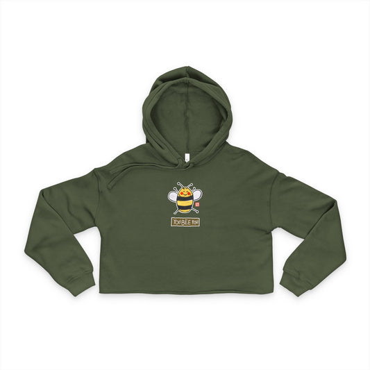 "You Bee You" Graphic Crop Hoodie | Soft Comfy Sweatshirt | Self-Love Apparel