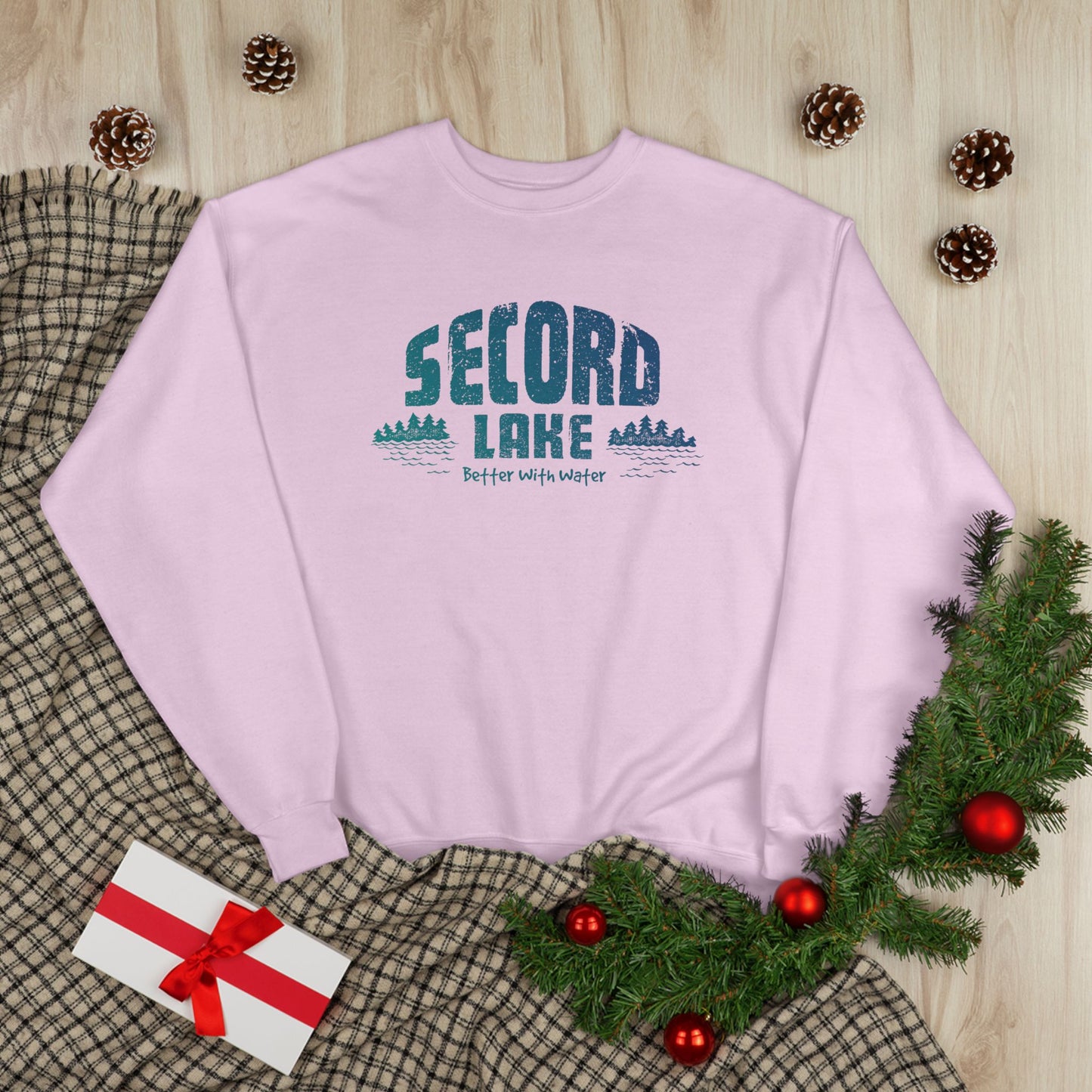 "Secord Lake, Better With Water" Crewneck Sweatshirt