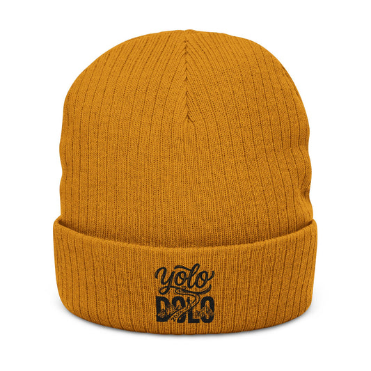 YOLO DOLO — Embroidered Cozy Winter Cuffed Hat
