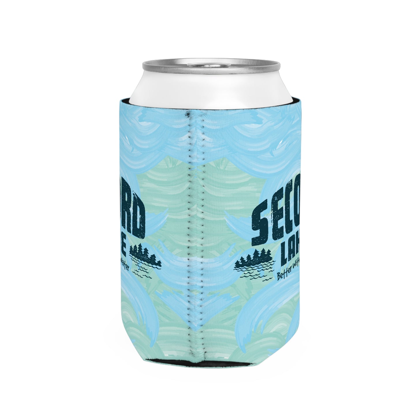 Secord Lake Better with Water Insulated Beer Can Koozie