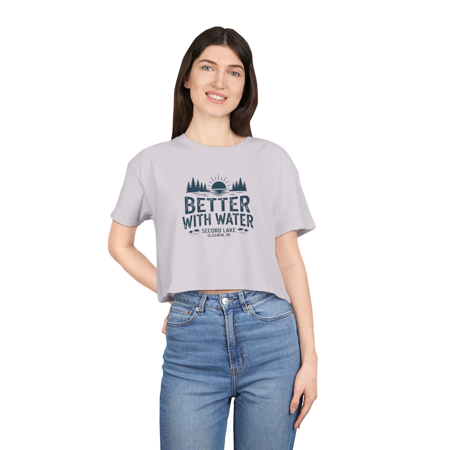 "Better With Water" Crop Tee