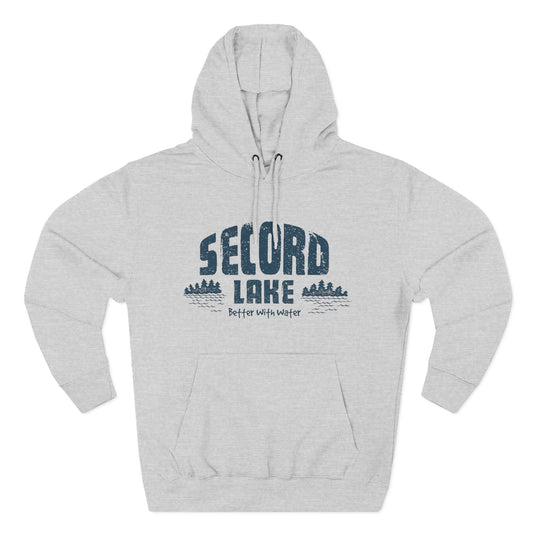 Secord Lake Better with Water — Fleece Hoodie