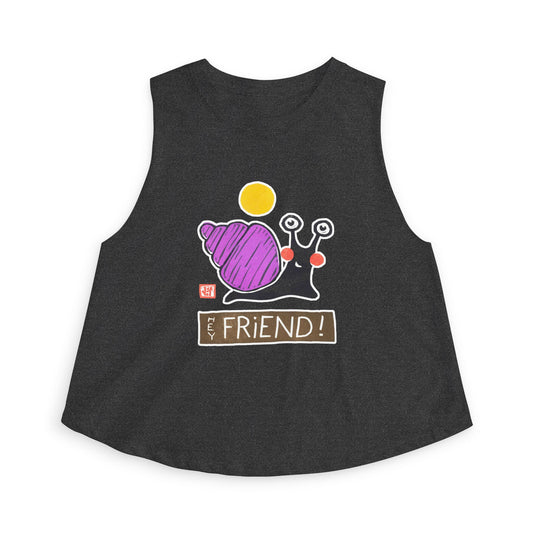 Meaningful Growth Crop Tank | "Small Good Things" Summer Top | Mindful Graphic Muscle Tee