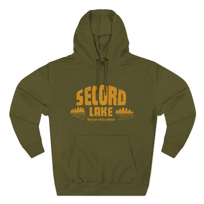 Secord Lake Better with Water — Fleece Hoodie
