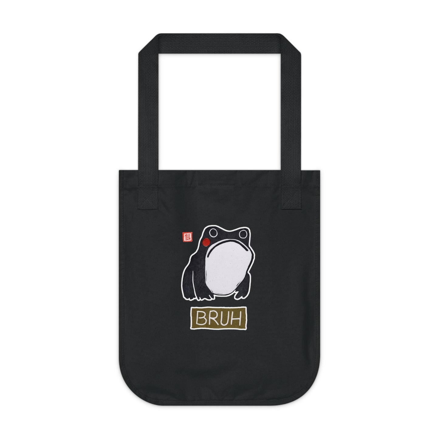 Meaningful Frog Eco Tote | "Bruh" Organic Canvas Bag | Personal Growth Accessory