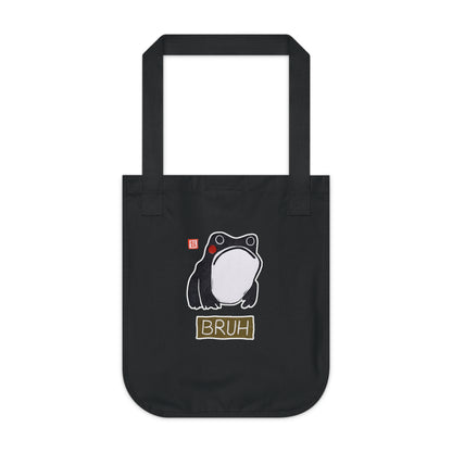 Meaningful Frog Eco Tote | "Bruh" Organic Canvas Bag | Personal Growth Accessory