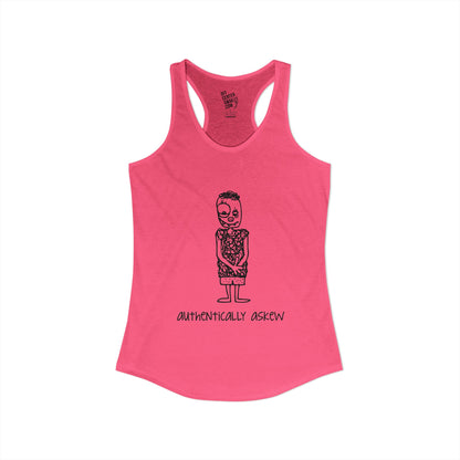"Authentically Askew" Women's Ideal Racerback Tank