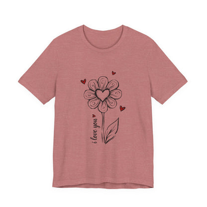"I Love You" Flower Tee