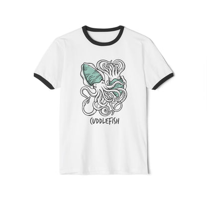 "Cuddlefish" Vintage-Style Ringer Tee — National Hug Day Love Collection
