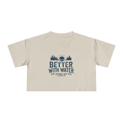 "Better With Water" Crop Tee