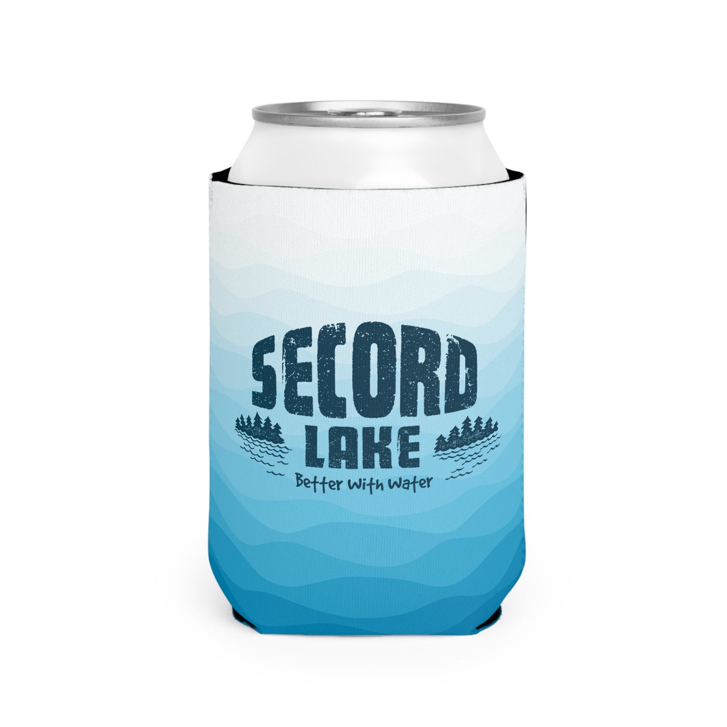 Secord Lake Better with Water Insulated Beer Can Koozie