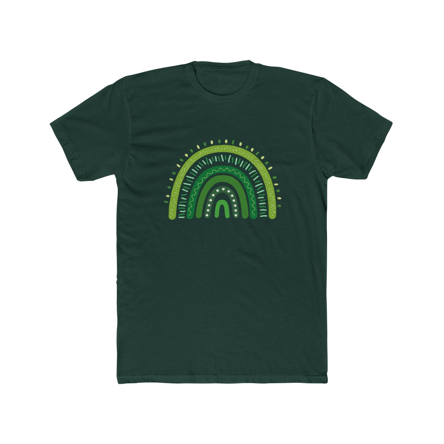 Lucky Men's Shamrock T-Shirt | Green Rainbow & Clover Graphic | St. Patrick's Day Apparel