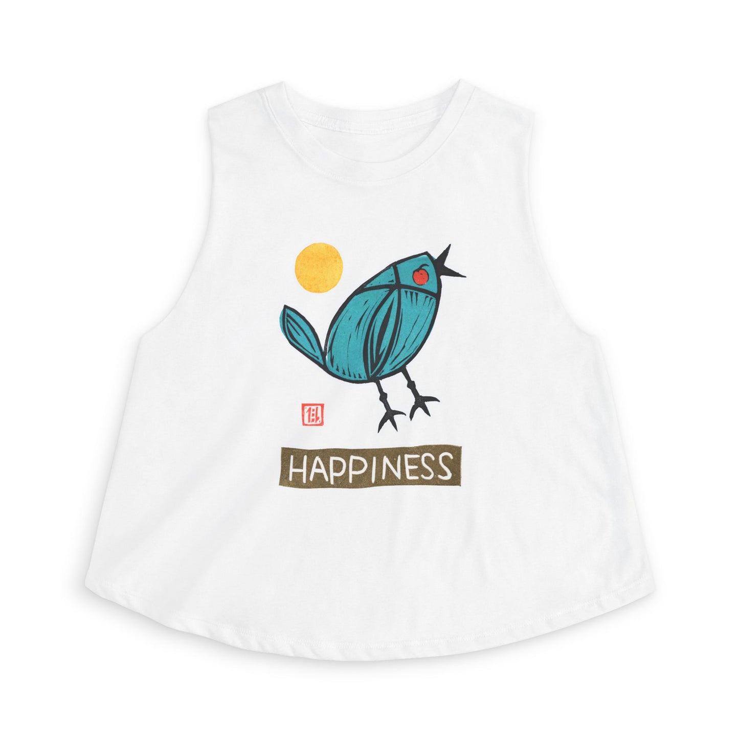 Meaningful Growth Crop Tank | "Small Good Things" Summer Top | Mindful Graphic Muscle Tee