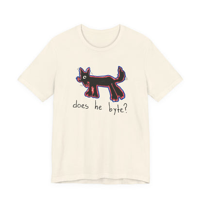 “Does He Byte?”  — Graphic Tee