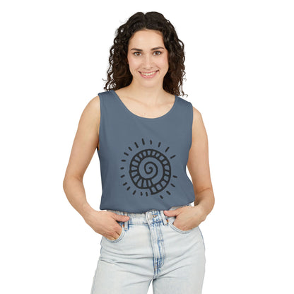 "Spiral Sun"  —  Boho Tank Top