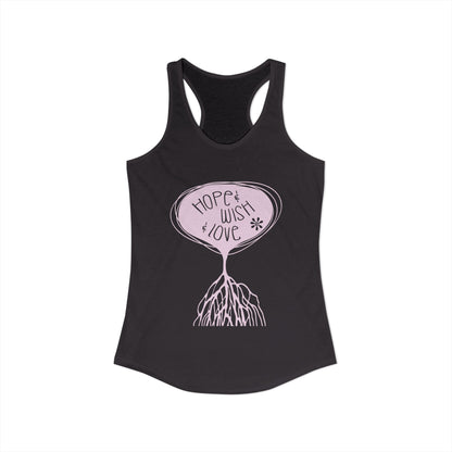 "Hope & Wish & Love" Women's Racerback Tank