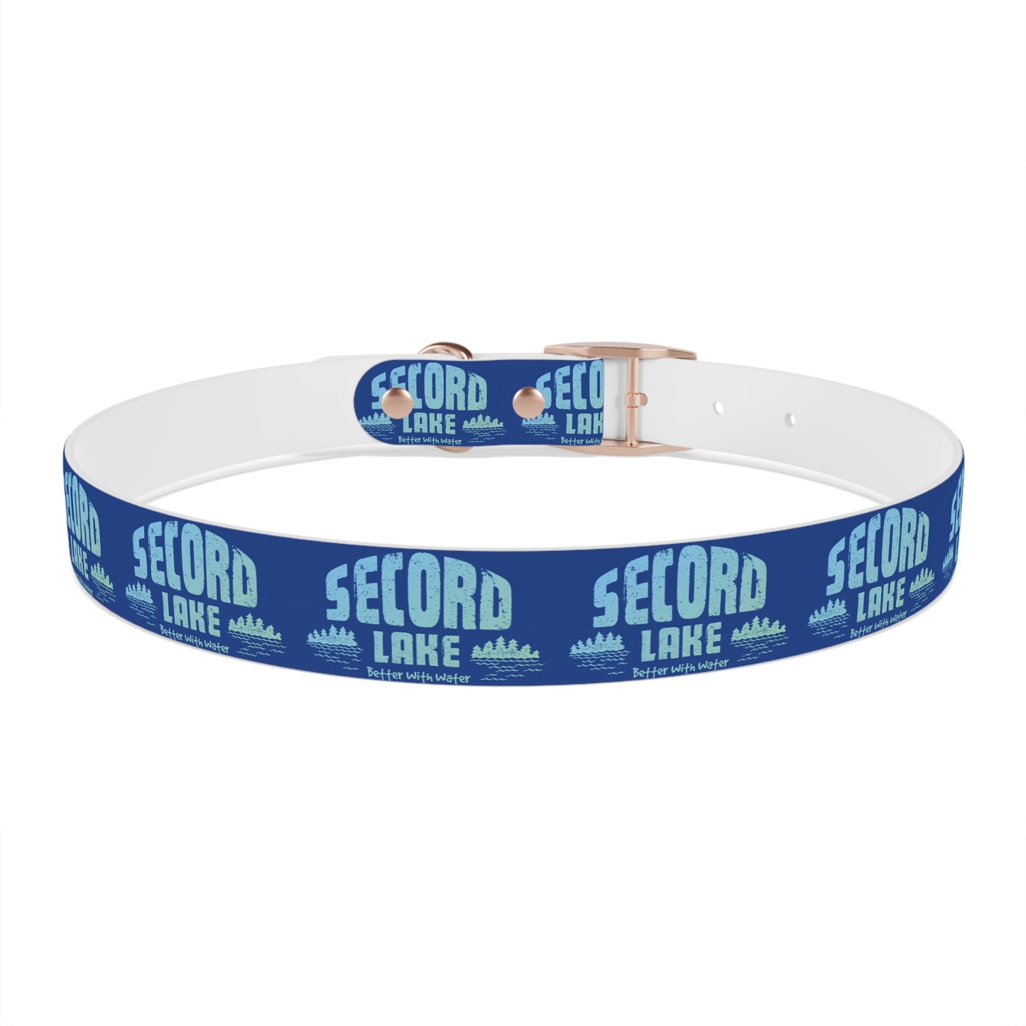 "Secord Lake, Better With Water" Dog Collar