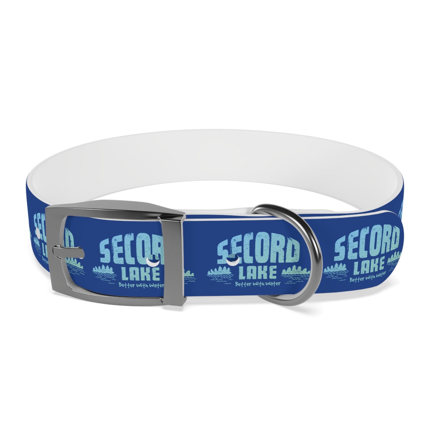 "Secord Lake, Better With Water" Dog Collar