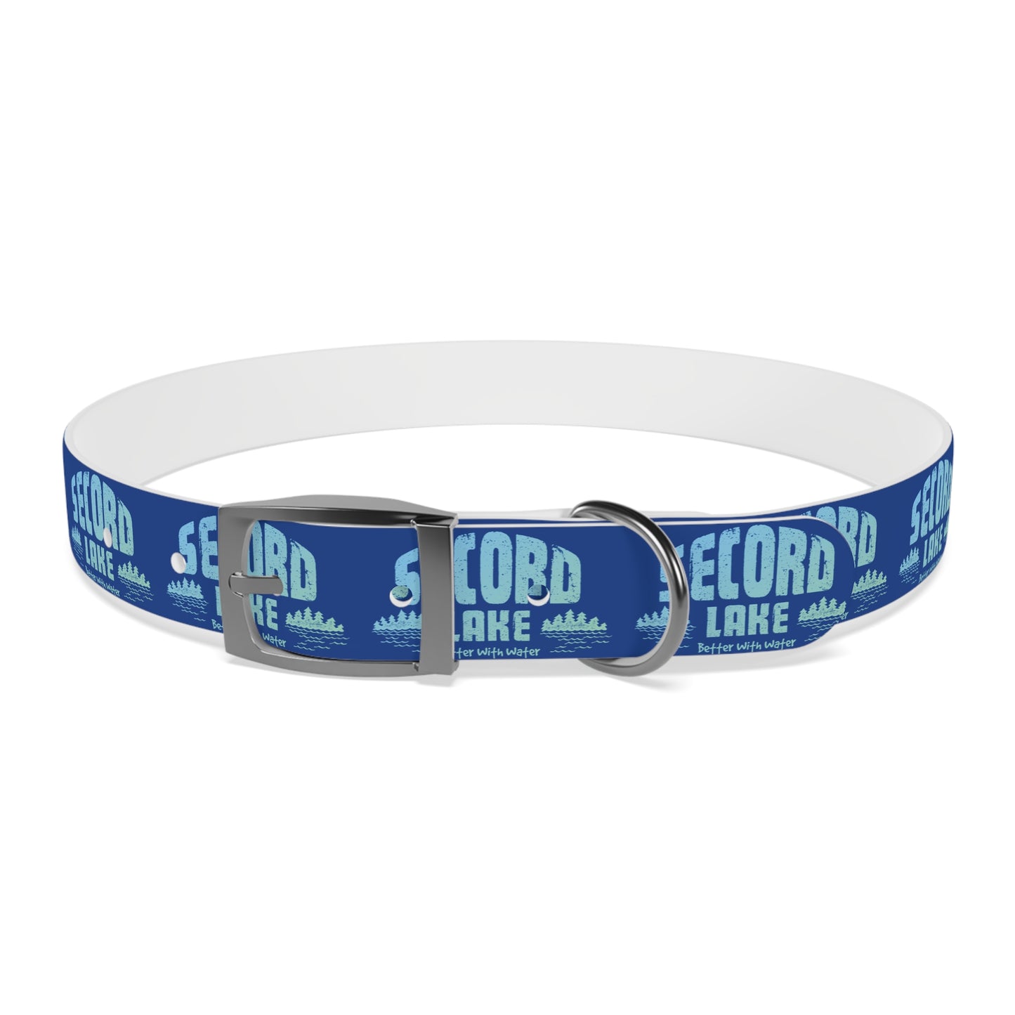 "Secord Lake, Better With Water" Dog Collar