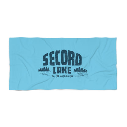 "Secord Lake, Better With Water" Beach Towel