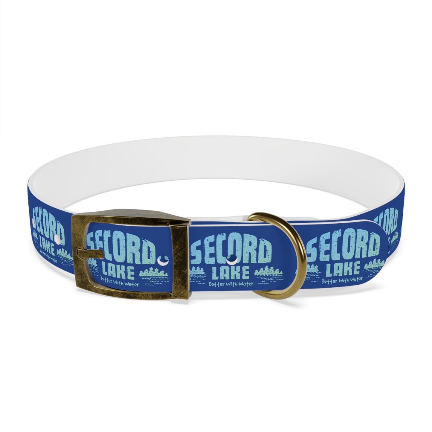 "Secord Lake, Better With Water" Dog Collar
