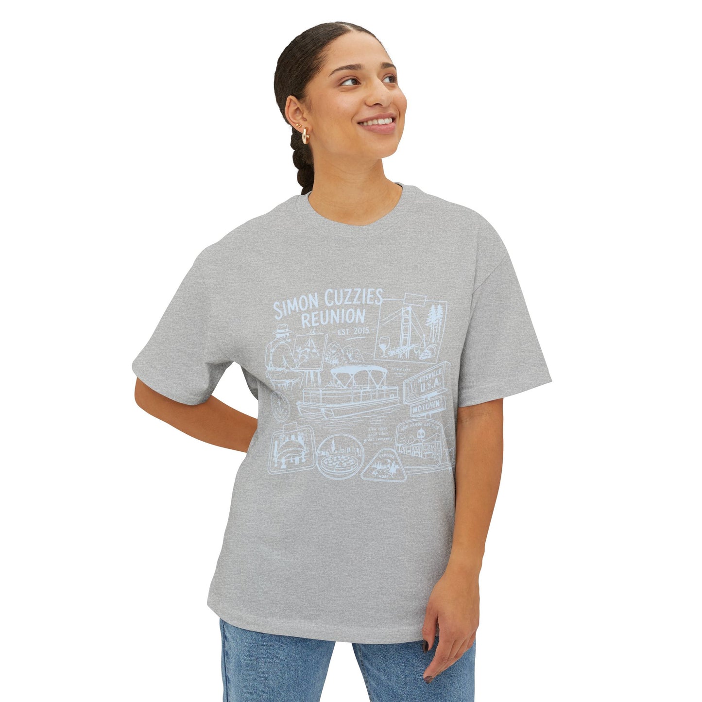 "Cuzzie Reunion" Unisex Oversized Boxy Tee