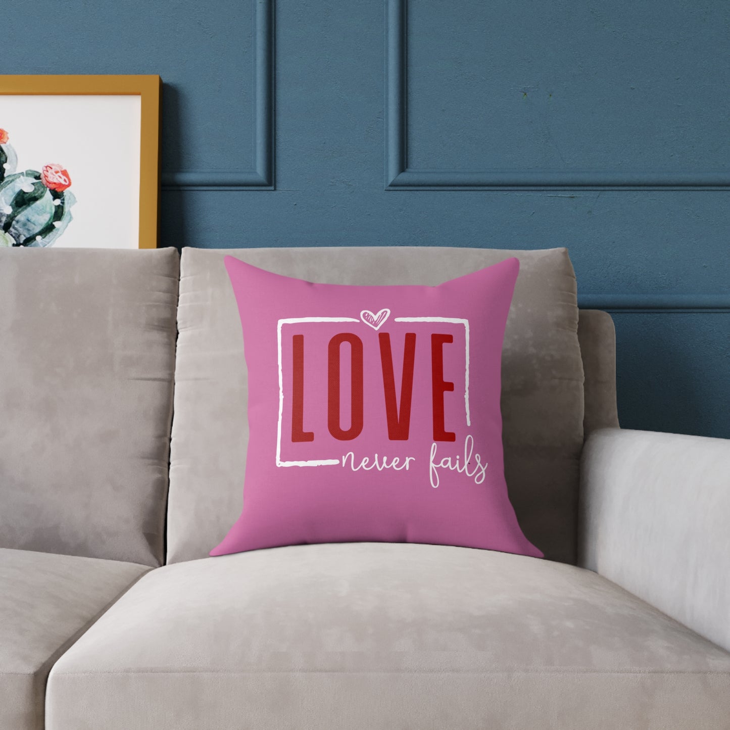 "Love Never Fails" Throw Pillow