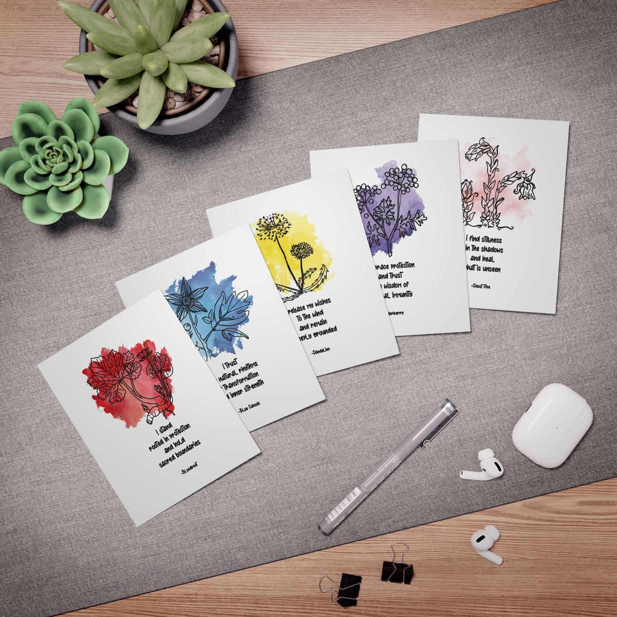 Herb + Mantra Greeting Cards 5-Pack