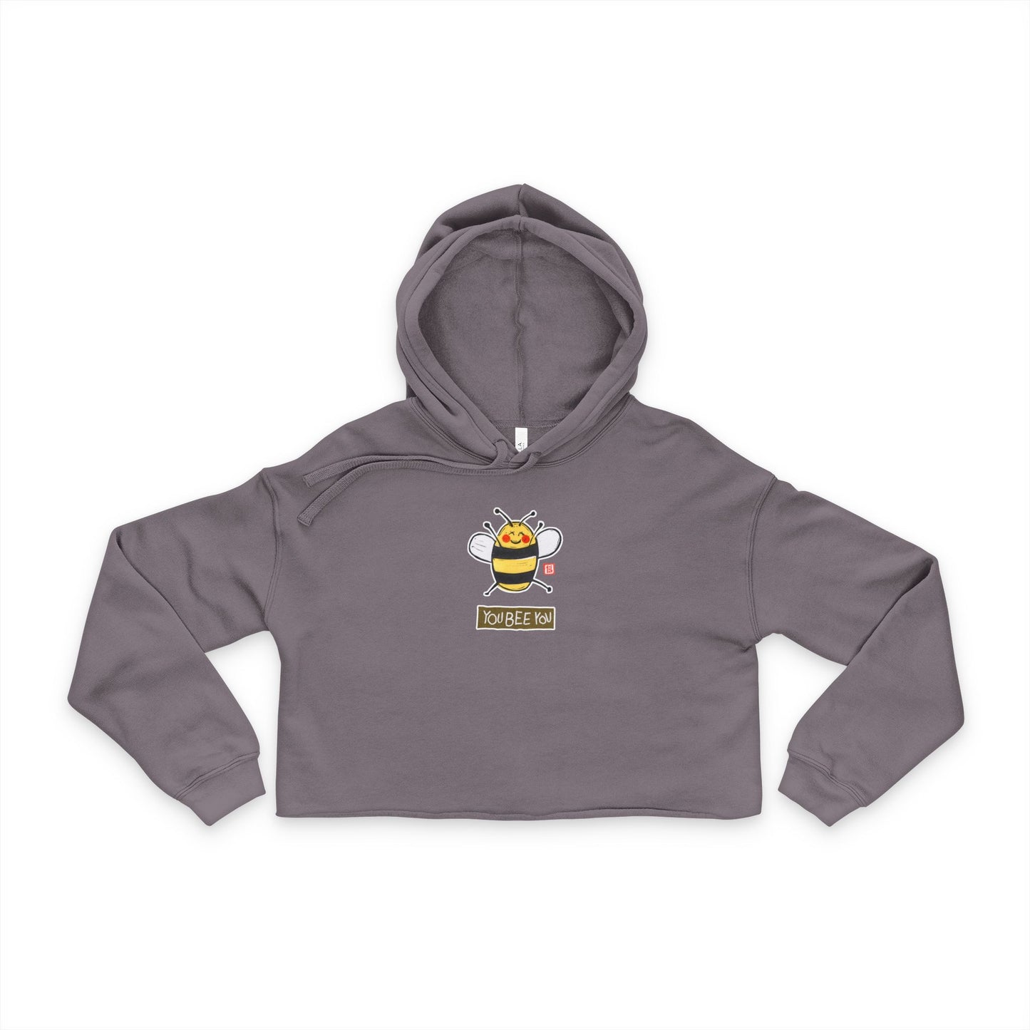 "You Bee You" Graphic Crop Hoodie | Soft Comfy Sweatshirt | Self-Love Apparel