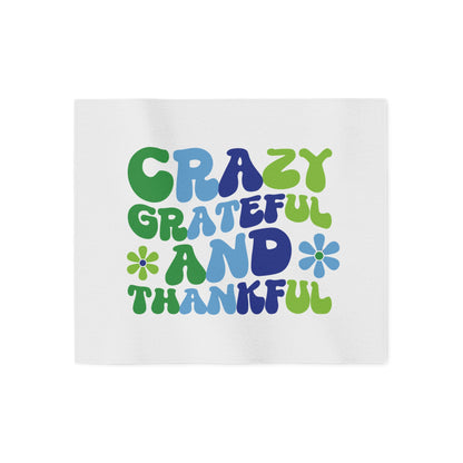 "Crazy Grateful and Thankful" Cozy Sweatshirt Blanket