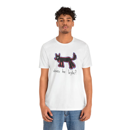 “Does He Byte?”  — Graphic Tee