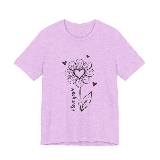 "I Love You" Flower Tee