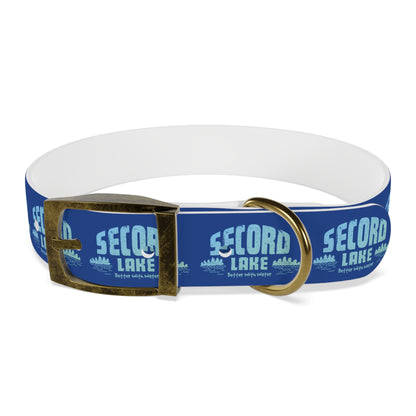 "Secord Lake, Better With Water" Dog Collar