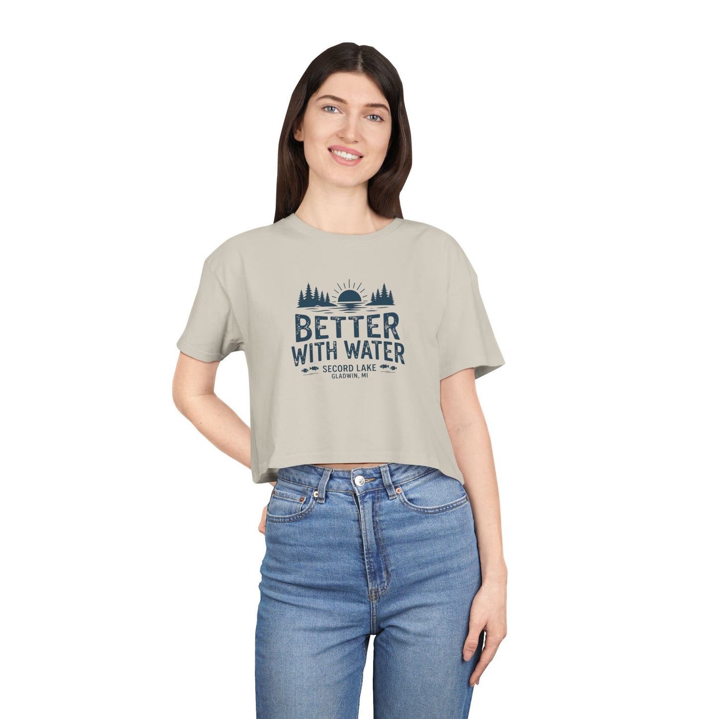 "Better With Water" Crop Tee