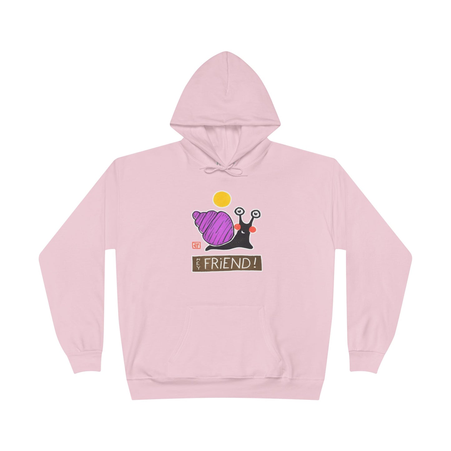 "Hey Friend!" Snail Graphic Hoodie | Meaningful Connection Hoodie | Friendship Gift