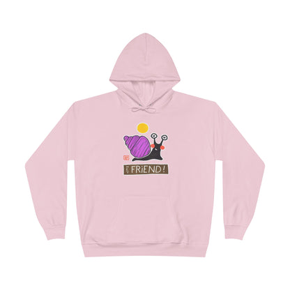 "Hey Friend!" Snail Graphic Hoodie | Meaningful Connection Hoodie | Friendship Gift