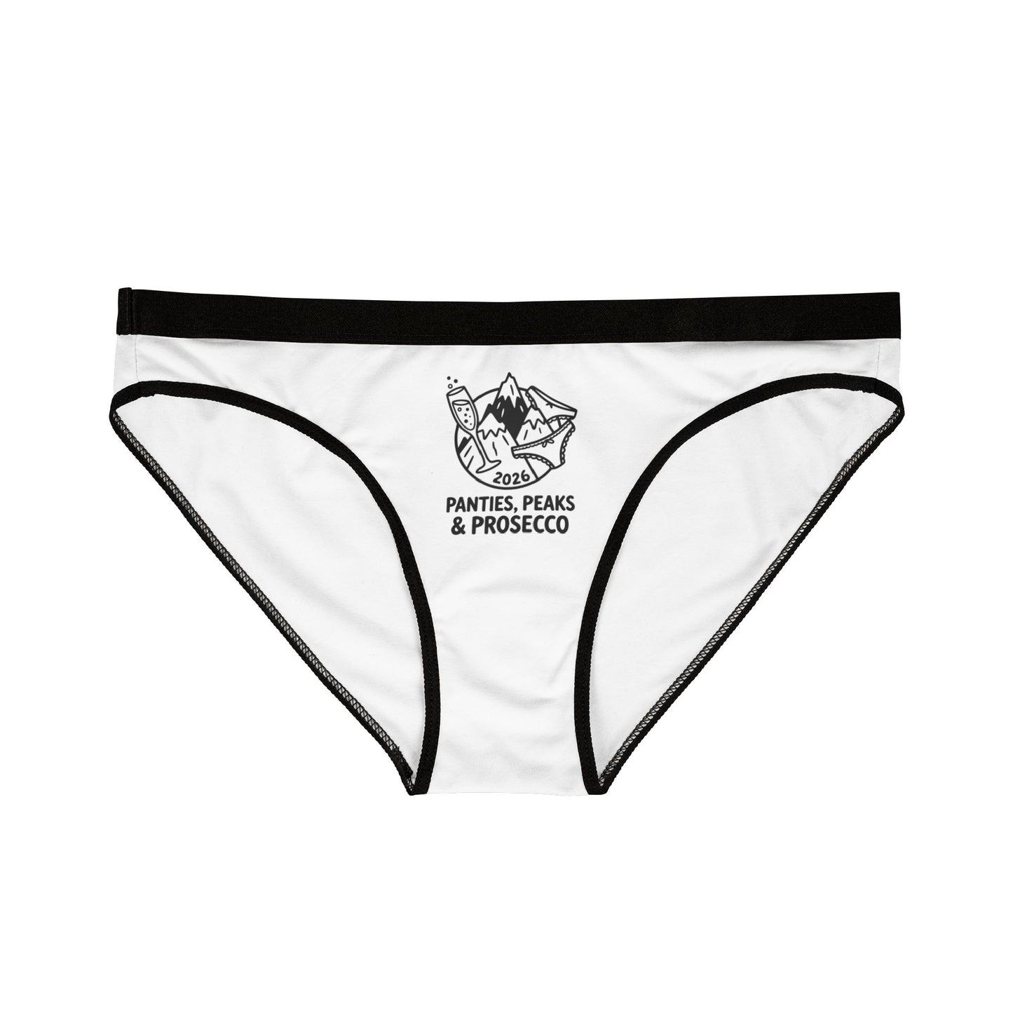 Panties — “Panties, Peaks & Prosecco” Women’s Printed Bikini Briefs