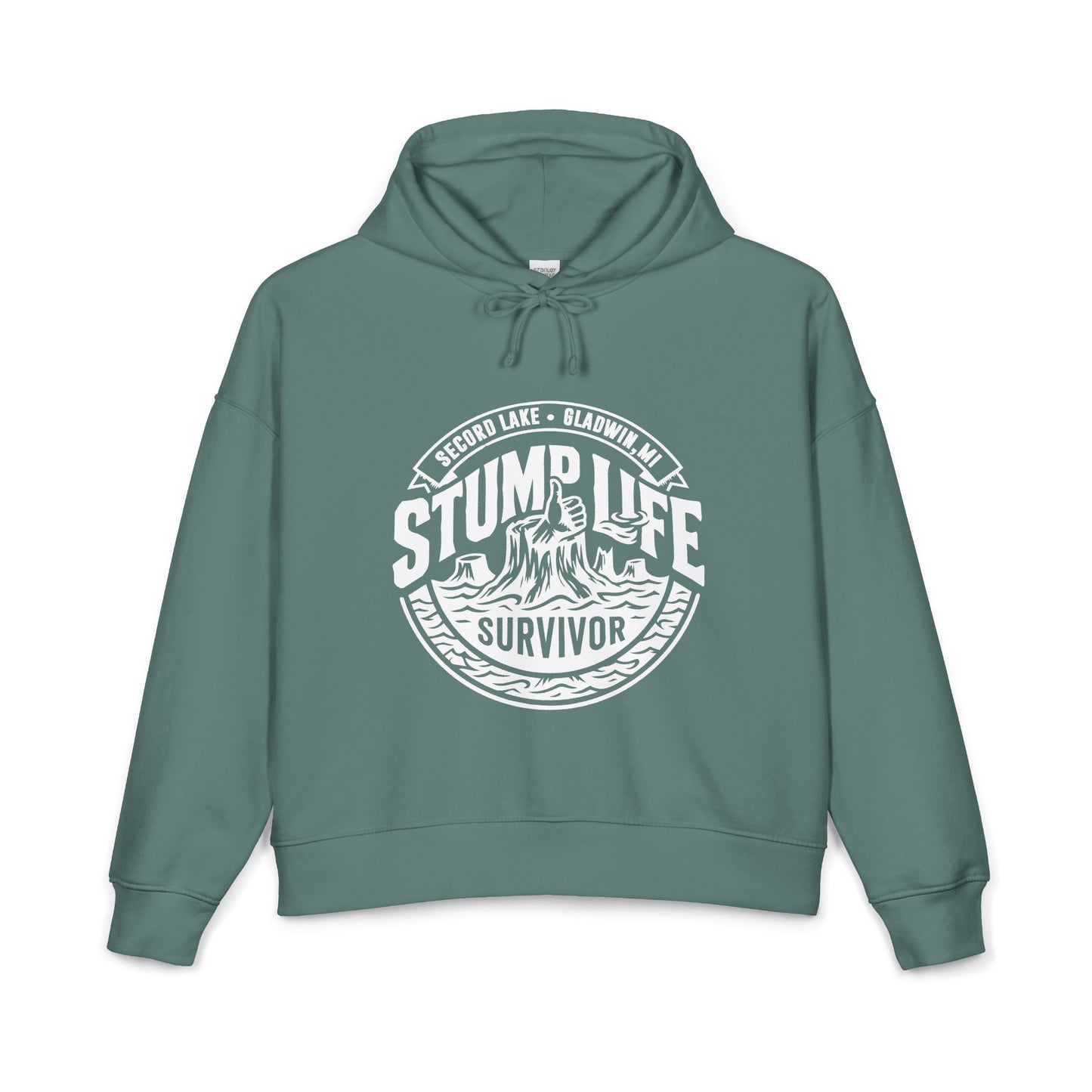 "Stump Life, Secord Lake" Survivor  — Women's Organic Hoodie
