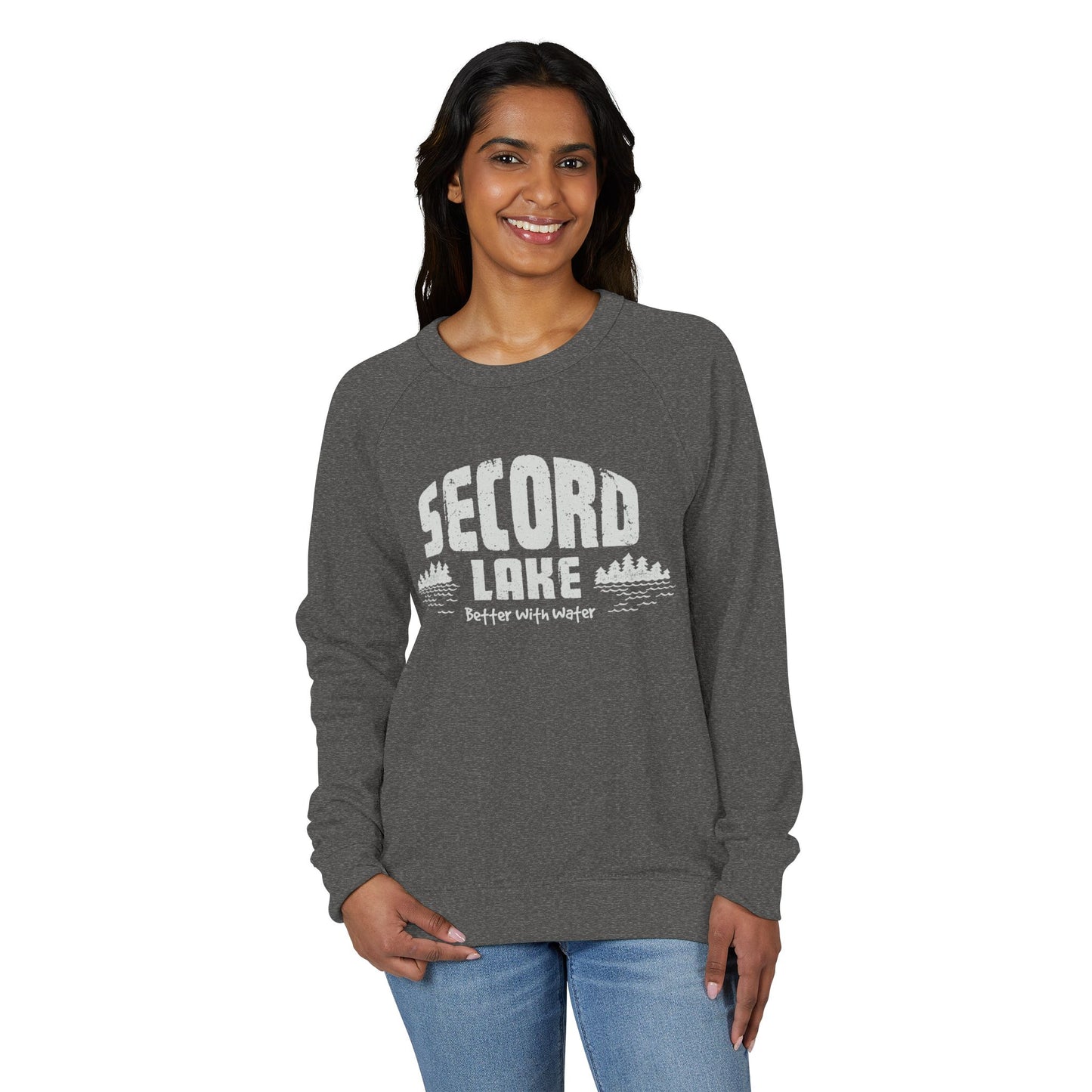 Secord Lake Better with Water — Crewneck Sweatshirt
