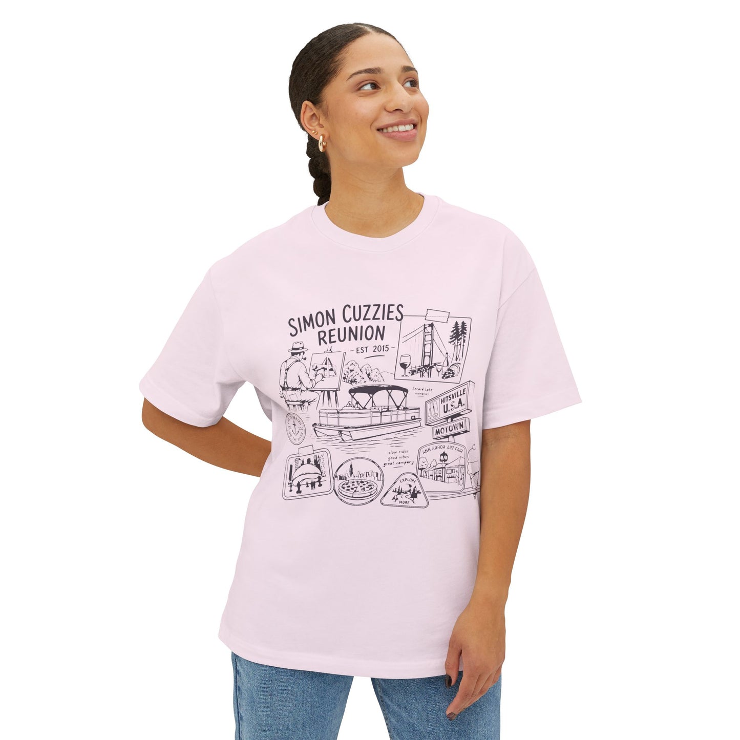 "Cuzzie Reunion" Unisex Oversized Boxy Tee