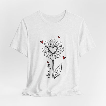 "I Love You" Flower Tee