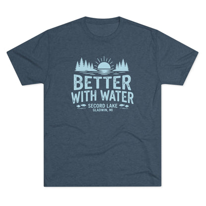 "Better With Water" Secord Lake Crew Tee