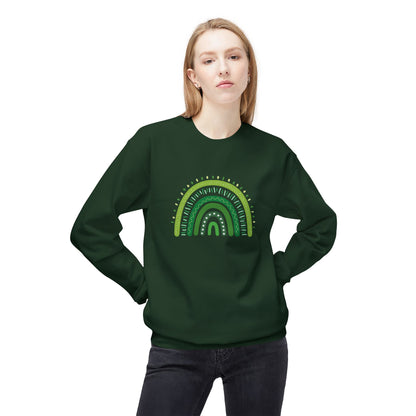 St. Patrick’s Day Sweatshirt | "Green Boho Rainbow" Crewneck | St. Patrick’s Day Apparel