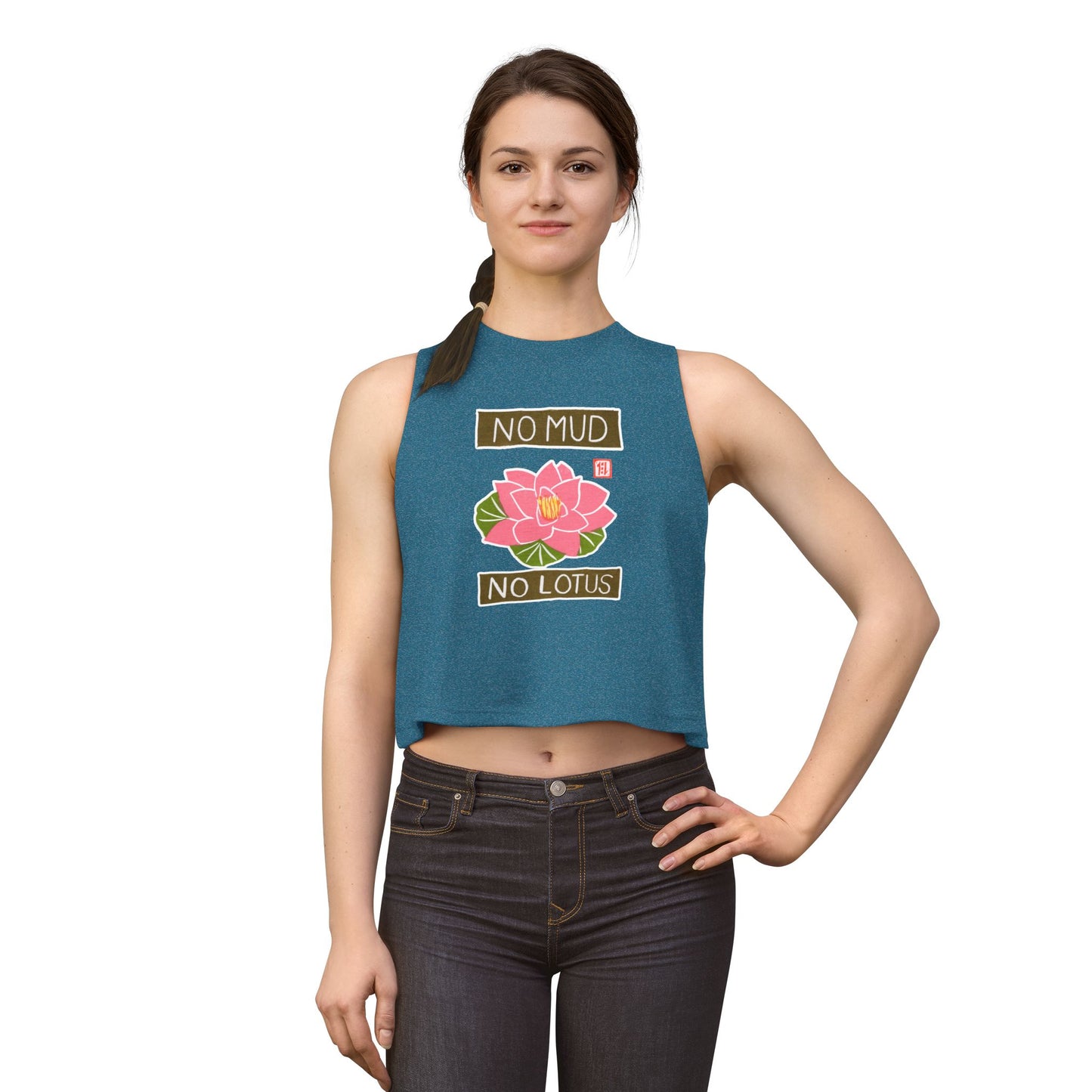 Meaningful Growth Crop Tank | "Small Good Things" Summer Top | Mindful Graphic Muscle Tee