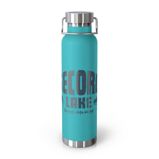 "Secord Lake, Better with Water" 22oz Insulated Water Bottle