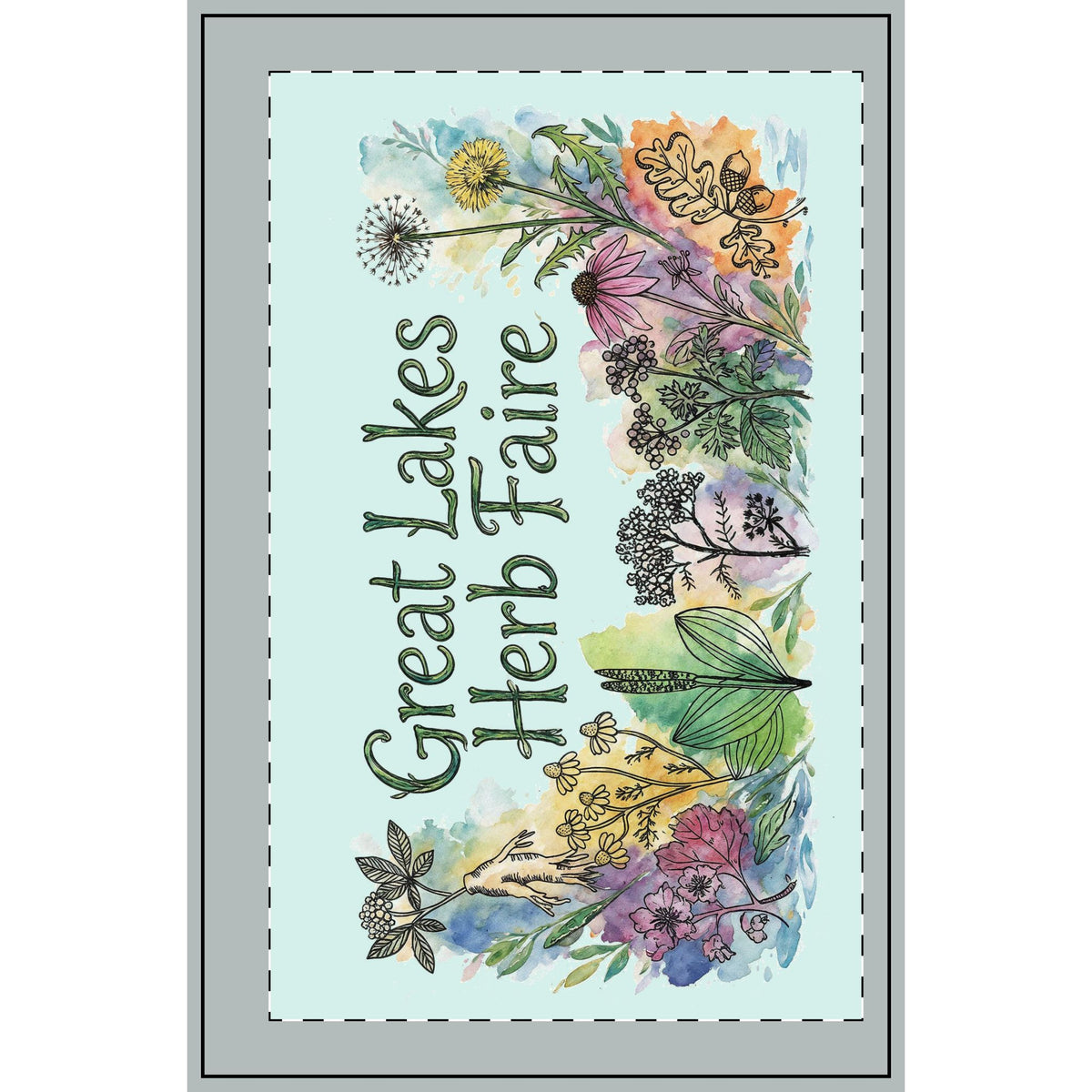 Herb Faire Spiral Notebook — Great Lakes Botanical Dotted Journal